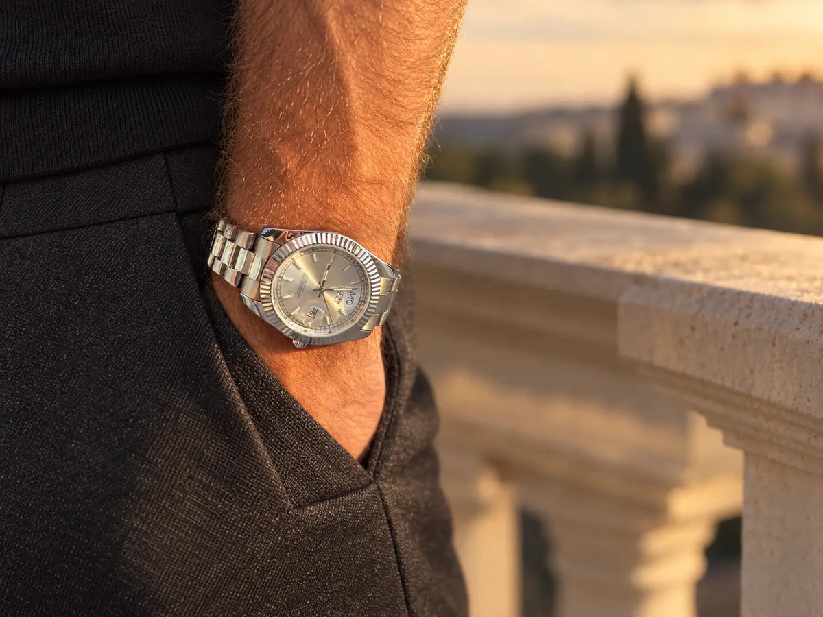 Mauro Qashére Aurelian worn on the wrist