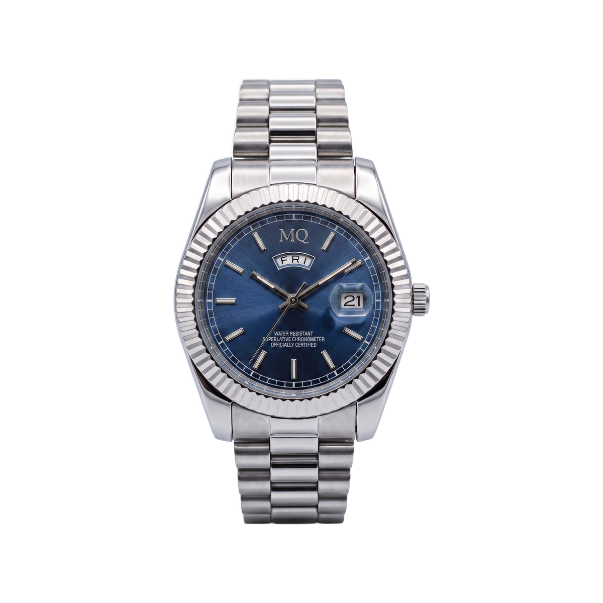 MQ Equinox blue-dial quartz - floating tile