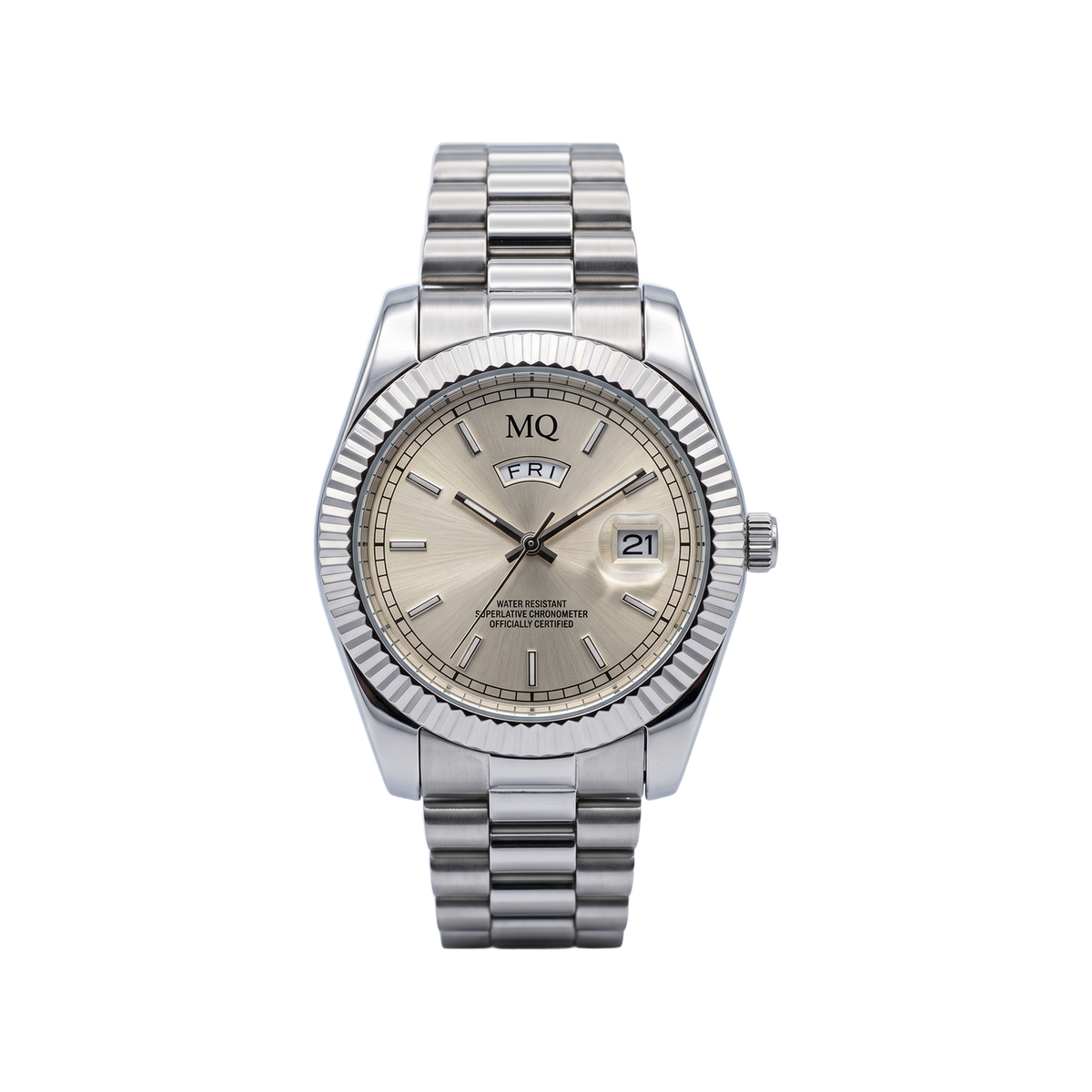 MQ Aurelian silver-dial quartz - floating tile